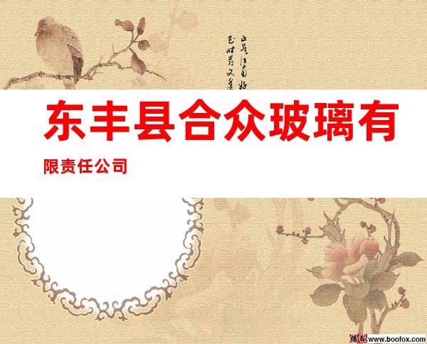 东丰县合众玻璃有限责任公司