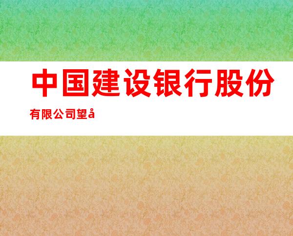 中国建设银行股份有限公司望奎支行