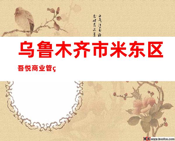 乌鲁木齐市米东区吾悦商业管理有限公司