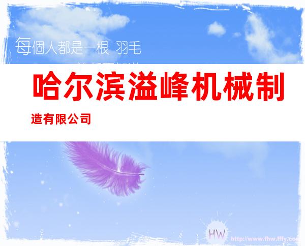 哈尔滨溢峰机械制造有限公司