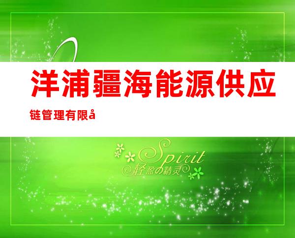 洋浦疆海能源供应链管理有限公司